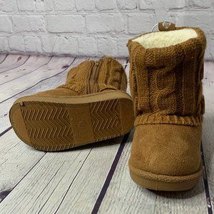 SteppingStones Baby Faux Suede Button Sweater Boot